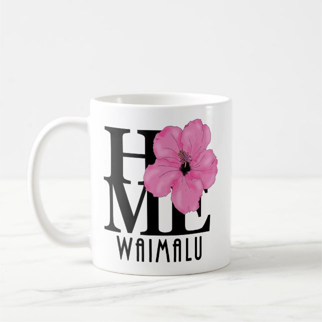 HOME Waimalu Pink 11oz Coffee Mug (Left)