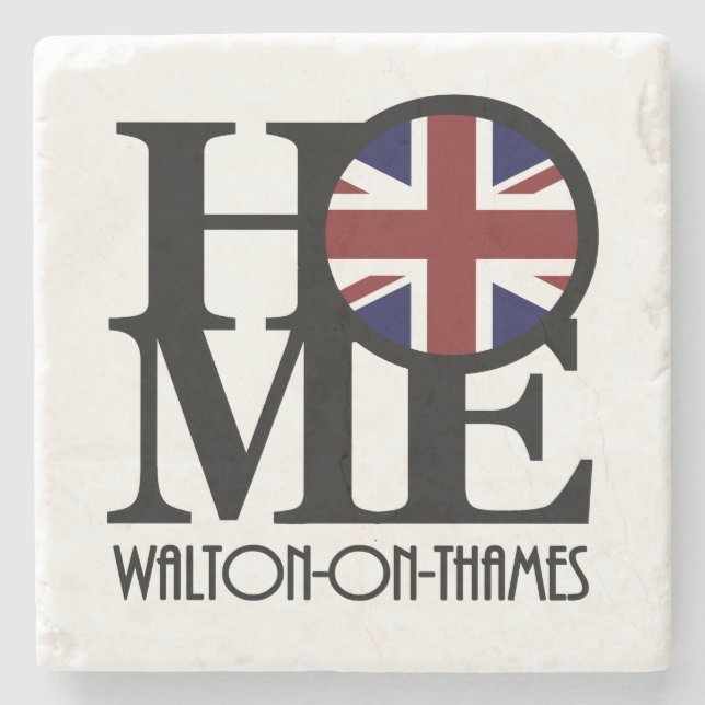 HOME Walton-On-Thames Stone Coaster (Front)