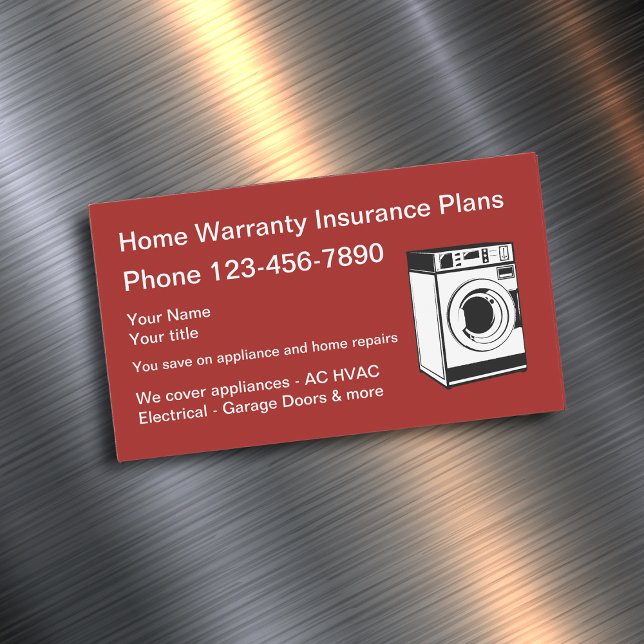 Home Warranty Services Business Card Magnets (Creator Uploaded)