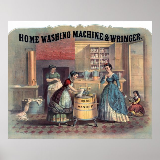 Home Washing Machine Wringer New York Poster (Front)