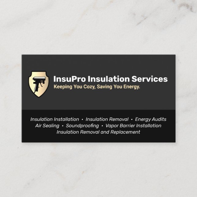 Home Weatherization Insulation Contractor I Business Card (Front)