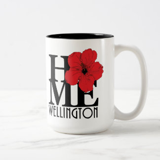 HOME Wellington 15oz red hibiscus Two-Tone Coffee Mug