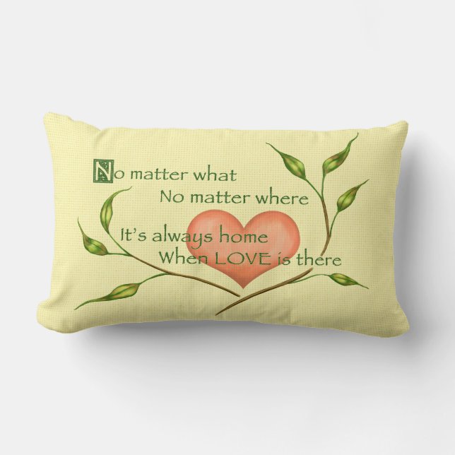 Home Where Love Is Lumbar Pillow (Front)