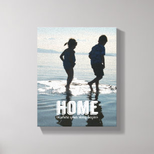 Home, Where Your Story Begins Family Photo Canvas