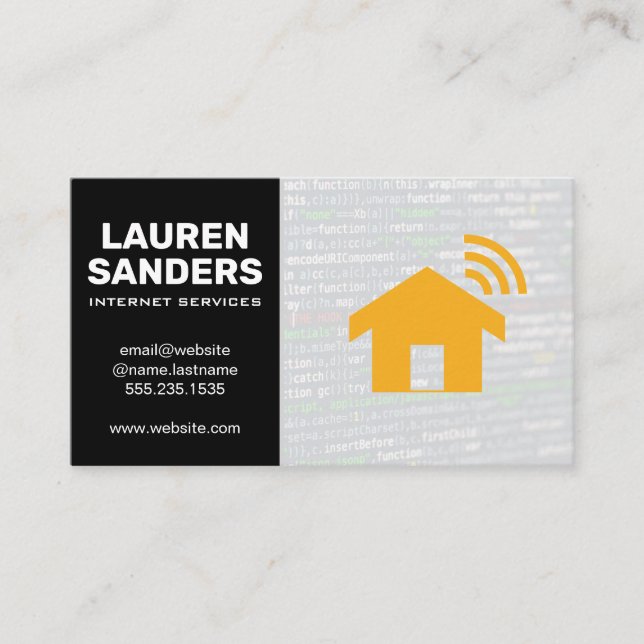 Home Wifi | Internet Services Business Card (Front)