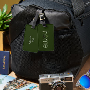 "Home" with Aotearoa NZ Greenstone Pounamu  Luggage Tag