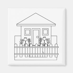 Home with Fence Magnet