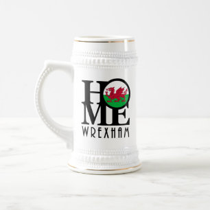 HOME Wrexham Wales Beer Stein