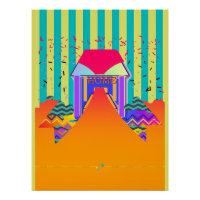 HOME Yellow Aqua Stripe