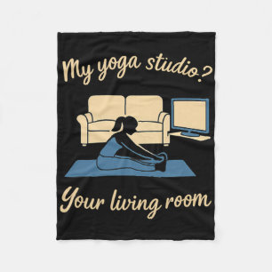 Home Yoga Activewear My Yoga Studio Your Living Ro Fleece Blanket