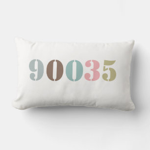 Home Zip Code Country Farmhouse Housewarming Gift Lumbar Pillow