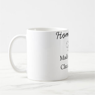 Homebaked bakery made with love add name details coffee mug