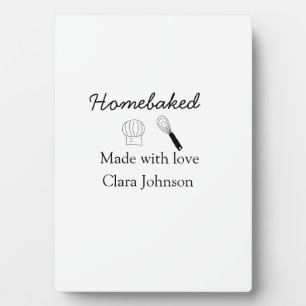 Homebaked bakery made with love add name details plaque