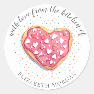 Homebaking doughnut and sprinkles monogram Sticker