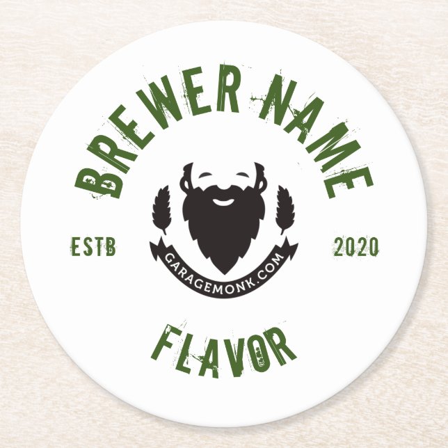 Homebrew Drink Coaster Template Designs (Front)