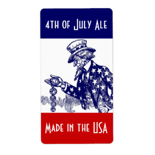 Homebrewing Beer Labels for 4th of July Uncle Sam