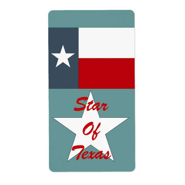 Homebrewing Brewing Beer Bottle Labels Texas Star (Front)