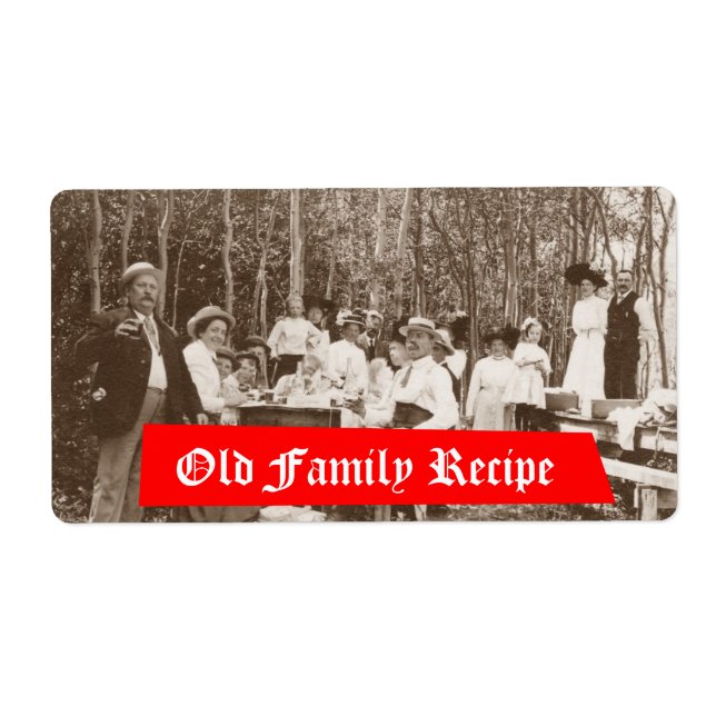 Homebrewing Supplies Beer Label Old Family Recipe (Front)
