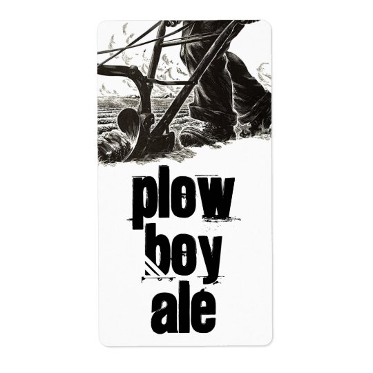 Homebrewing Supplies Beer Plow Boy Ale Field Label Shipping Label