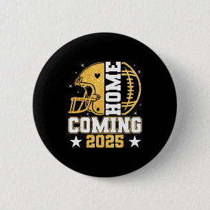 Homecoming 2025 Hoco Football Mom Mama Girl Footba 2 Inch Round Button