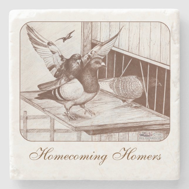 Homecoming Homers Stone Coaster (Front)