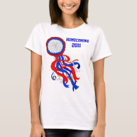 Homecoming T-shirt in with red white and blue mum
