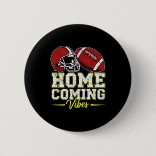 Homecoming Vibes For Teens Football Game Outfits D 2 Inch Round Button