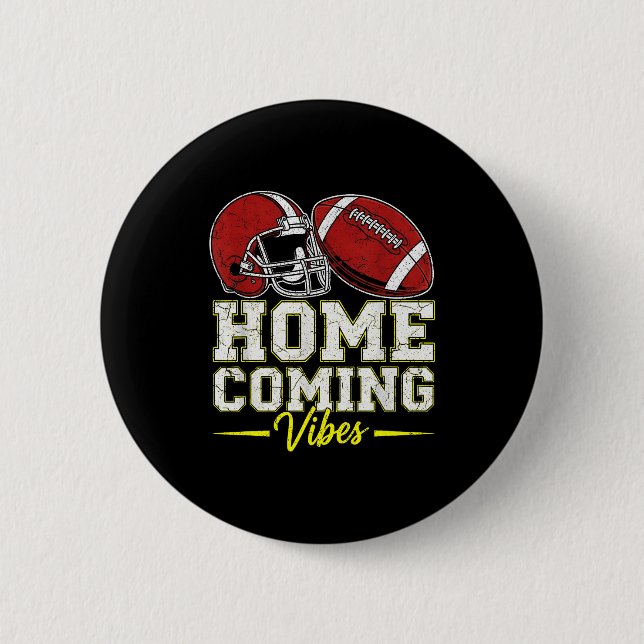 Homecoming Vibes For Teens Football Game Outfits D 2 Inch Round Button (Front)