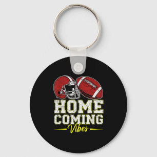 Homecoming Vibes For Teens Football Game Outfits D Keychain