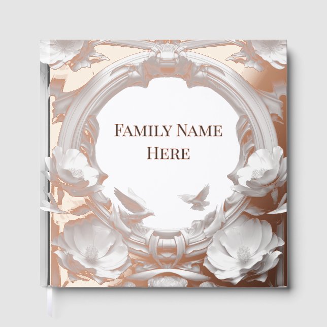 Homegoing Guest Book, Pewter Book (Front)