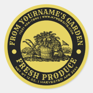 Homegrown Garden Fresh Canning Label Template