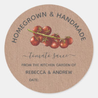 Homegrown & Handmade Tomato Sauce Kraft Paper Cl
