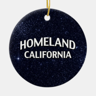 Homeland California Ceramic Ornament