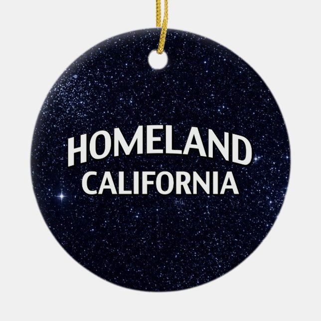 Homeland California Ceramic Ornament (Front)