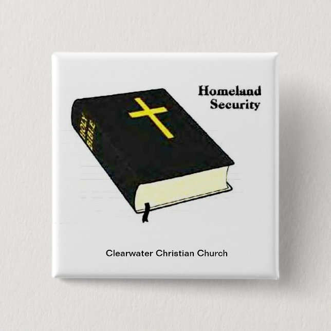 Homeland Security 2 Inch Square Button (Front)