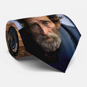 Homeless and Helpless Bearded Man Tie