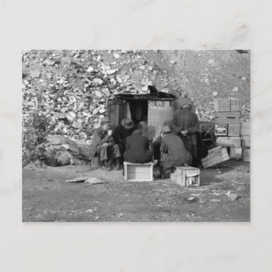 Homeless and Unemployed 1938 Postcard
