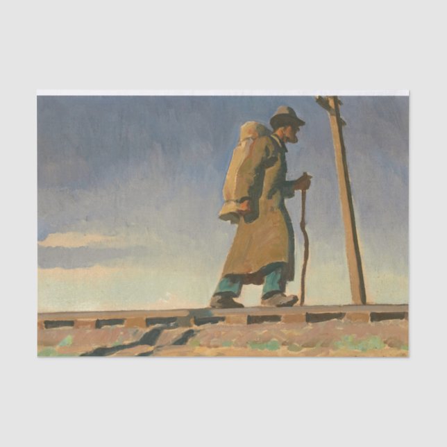 Homeless Man by Maynard Dixon Tissue Paper (Front)