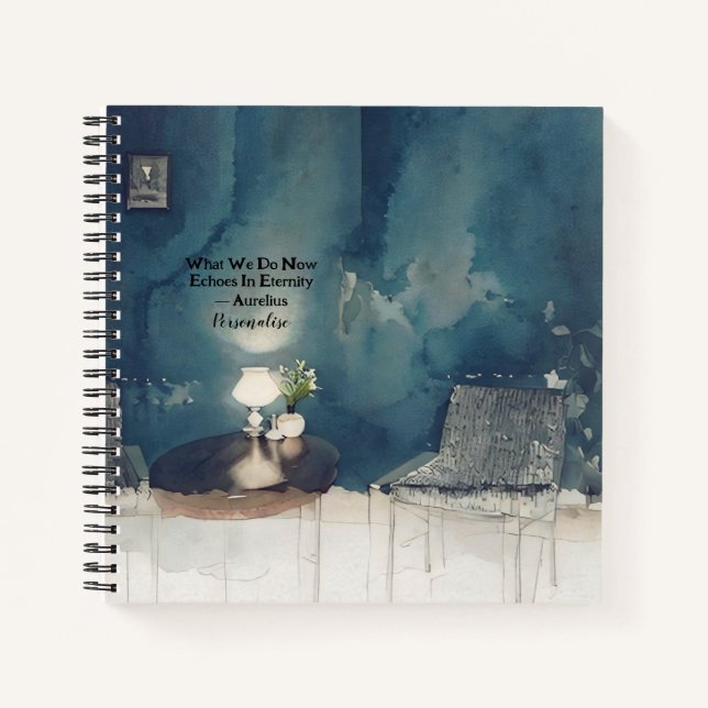 Homely Abstract Aurelius Eternity Quote Journal (Front)