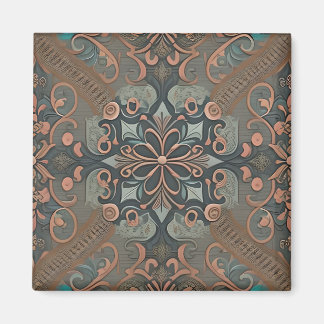 Homely cottage pattern magnet