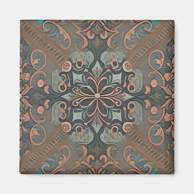 Homely cottage pattern magnet (Front)