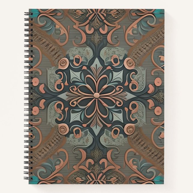 Homely cottage pattern notebook (Front)