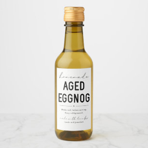 Homemade Aged Eggnog Bottle Label