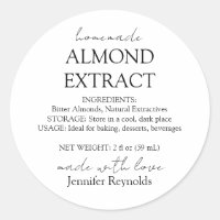 Homemade Almond Extract Bottle Instructions