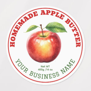 Homemade Apple Butter Product Label Waterproof