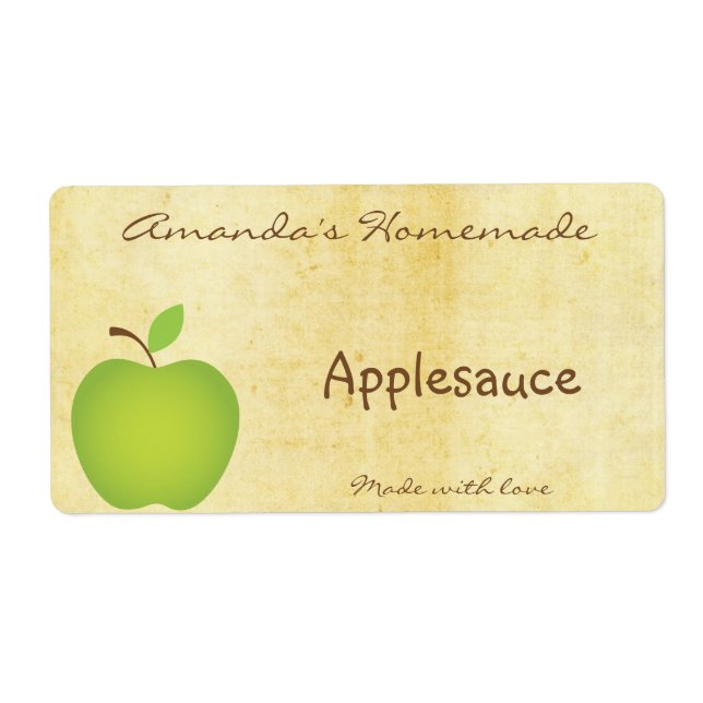 Homemade Apple Canning Label (Front)