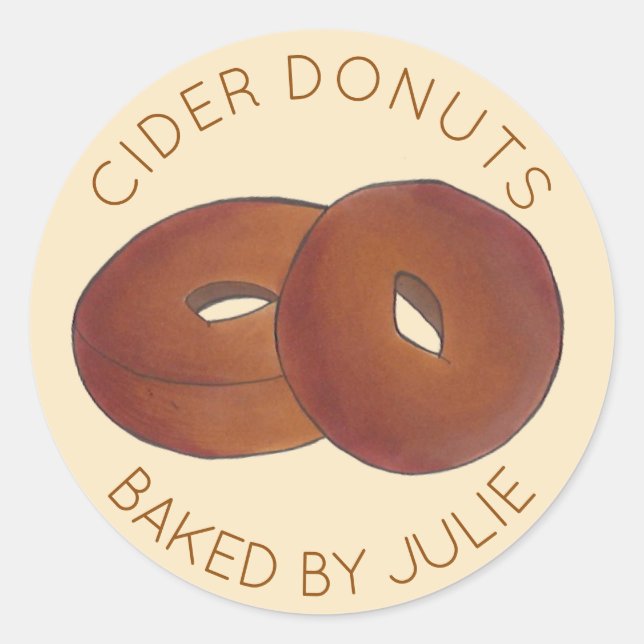 Homemade Apple Cider Doughnuts Doughnuts Baked By Classic Round Sticker (Front)