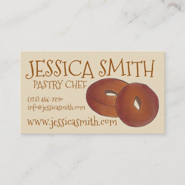 Homemade Apple Cider Doughnuts Doughnuts Baker Che Business Card (Front)