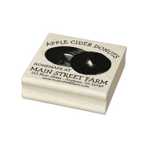 Homemade Apple Cider Doughnuts Doughnuts Farm Fres Rubber Stamp
