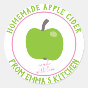 Homemade Apple Cider - Made with love Classic Round Sticker